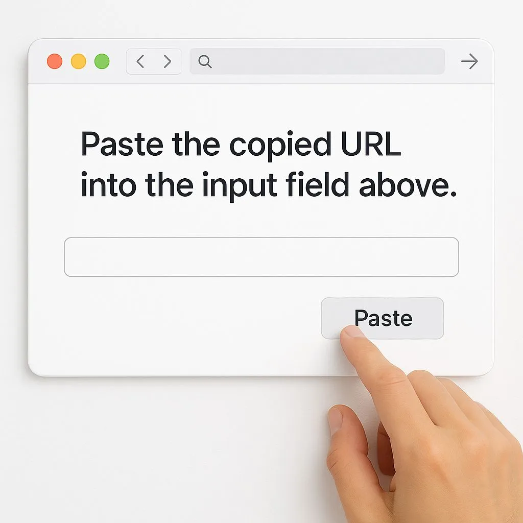 Paste URL in Input